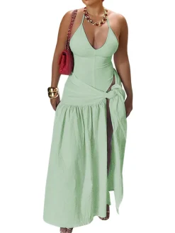 2 Piece Beach Maxi Skirt Sets