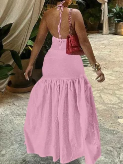 2 Piece Beach Maxi Skirt Sets