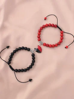 Adjustable Drawstring Magnetic Attraction Couple Bracelets