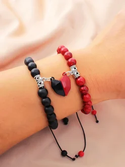 Adjustable Drawstring Magnetic Attraction Couple Bracelets