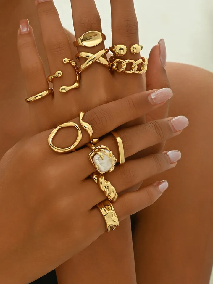 Adjustable Geometric Ring Set