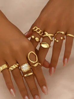 Adjustable Geometric Ring Set