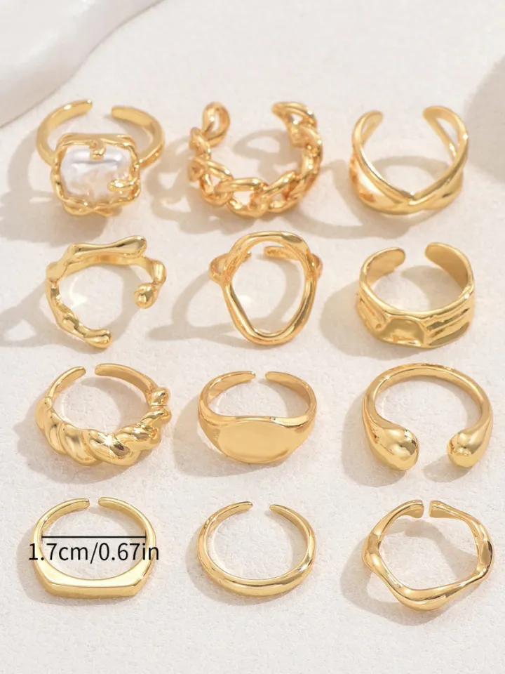 Adjustable Geometric Ring Set