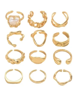 Adjustable Geometric Ring Set