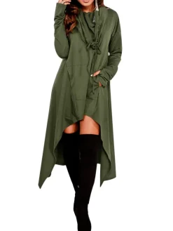 Asymmetric Long Sleeve Sweatshirts Tunic Top