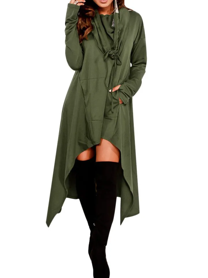 Asymmetric Long Sleeve Sweatshirts Tunic Top