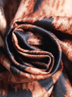 Asymmetrical Leopard Halter Neck Dress