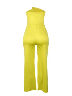 Asymmetrical Sleeveless Strapless Jumpsuit