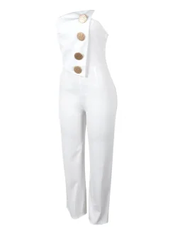 Asymmetrical Sleeveless Strapless Jumpsuit