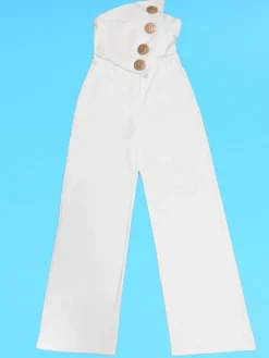 Asymmetrical Sleeveless Strapless Jumpsuit