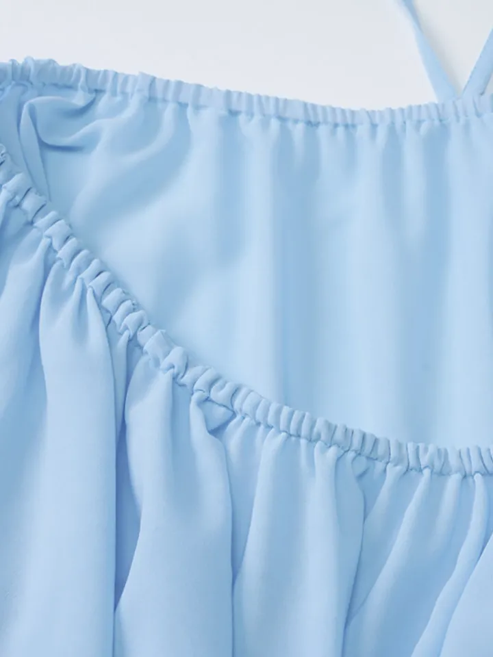 Backless Halter Chiffon Mini Dress