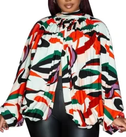 Bat Long Sleeve Chiffon Blouse