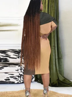 Bat Sleeve Floral Print Midi Dress