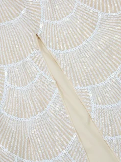 Beaded Mermaid Hollow Out Maxi Dress