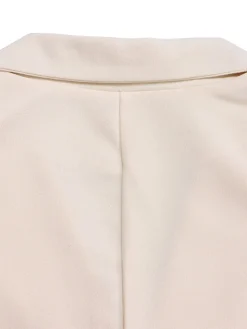 Belted Color-Block Pleated Blazer Midi Dress