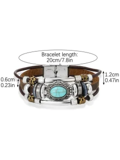 Bohemian Turquoise Earring Bracelet Necklace Sets