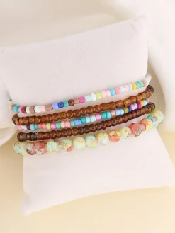 Boho Multilayer Multicolor Beads Bracelets Set