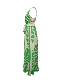 Boho Print Cross Back Maxi Dress