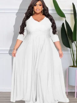 Bracelet Sleeve V Neck Bodycon Maxi Dress