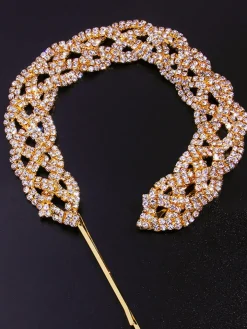 Braided Glitter Rhinestones Headbands