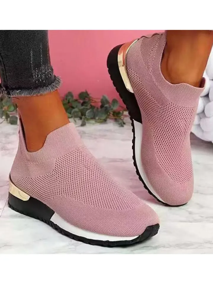 Breathable Flyknit Elastic Sneaker