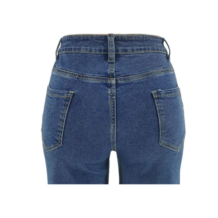 Butterfly Embroidered Wide Leg Jeans