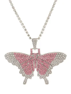 Butterfly Pendant Rhinestone Necklaces