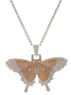 Butterfly Pendant Rhinestone Necklaces
