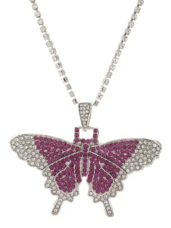 Butterfly Pendant Rhinestone Necklaces