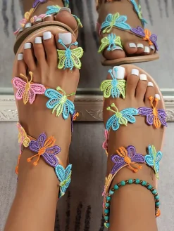 Butterfly Toe Ring Beach Sandal