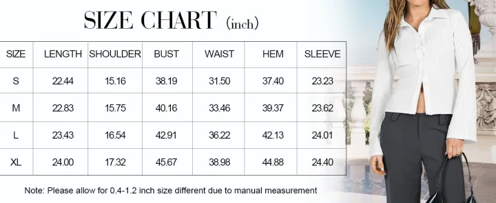 Button Down Long Sleeves Blouses