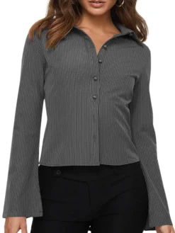 Button Down Long Sleeves Blouses