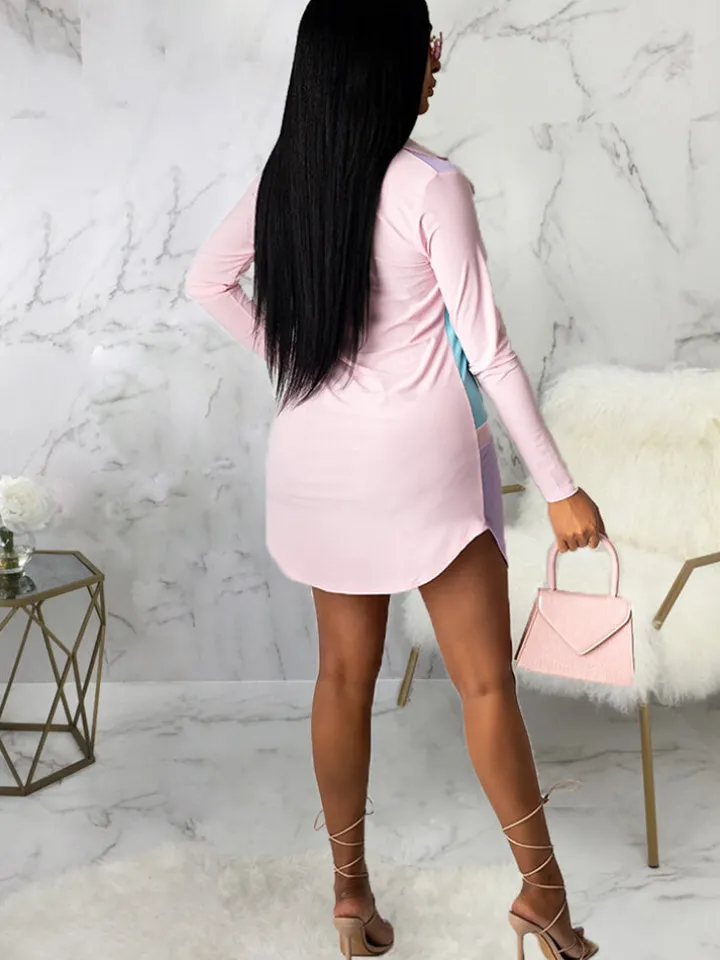 Button Down Shirts Mini Dress