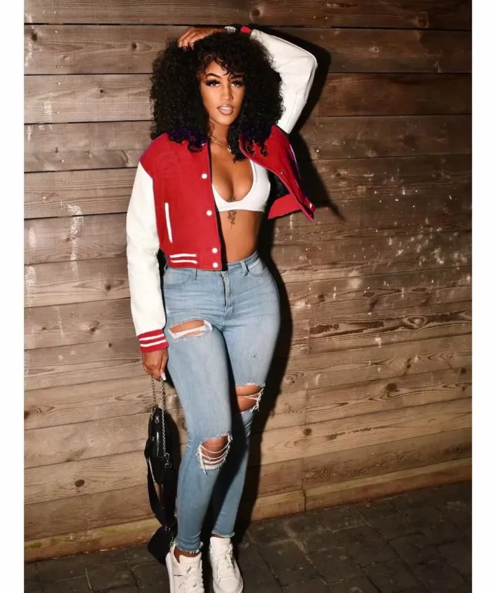 Button Down Striped Baseball Jacket