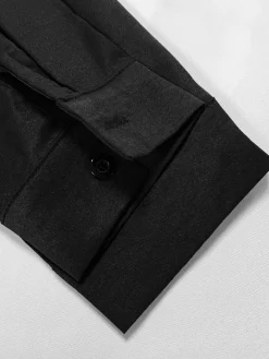 Button-Down Slit Maxi Shirt Dress