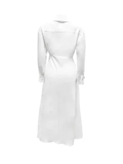 Button-Down Slit Maxi Shirt Dress