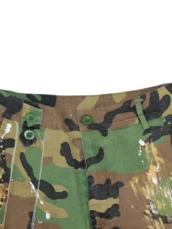 Camouflage Distressed Cargo Pants