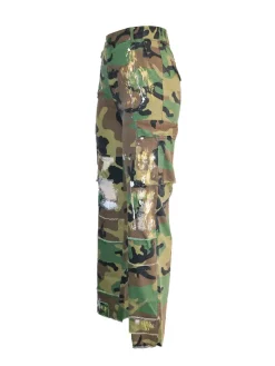 Camouflage Distressed Cargo Pants