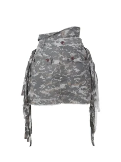 Camouflage Fringe Mini Skirt