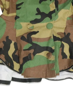 Camouflage Print Double Breasted Blazer Jacket