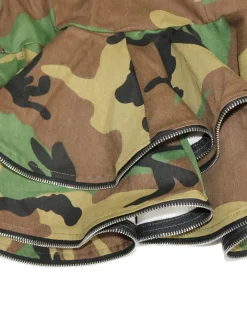 Camouflage Print Double Breasted Blazer Jacket