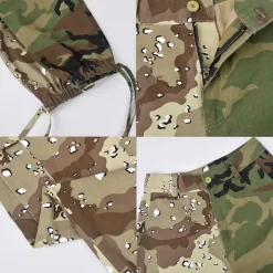 Camouflage Print Patchwork Long Pants