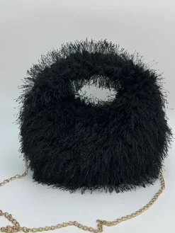 Candy Color Fluffy Fringe Mini Handbag