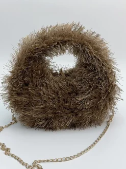 Candy Color Fluffy Fringe Mini Handbag