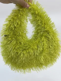 Candy Color Fluffy Fringe Mini Handbag