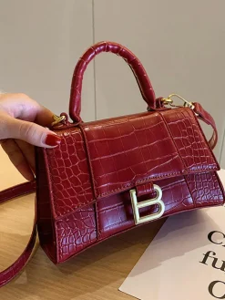 Casual Crocodile Pattern Crossbody Bags