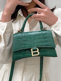 Casual Crocodile Pattern Crossbody Bags