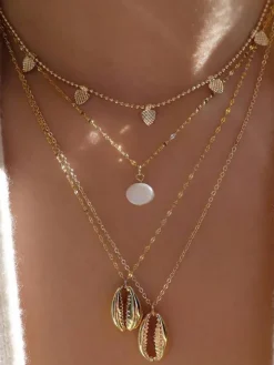 Casual Shell Pearl Multilayer Necklace