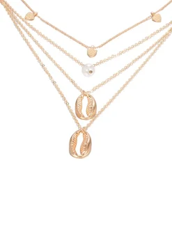 Casual Shell Pearl Multilayer Necklace