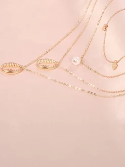 Casual Shell Pearl Multilayer Necklace